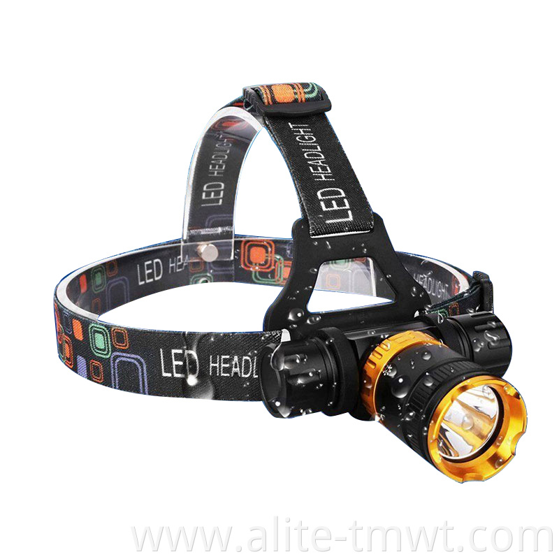 waterproof IP68 diving head lamp T6 LED 18650 underwater headlamp